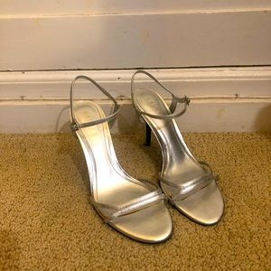 Women silver high heel sandal